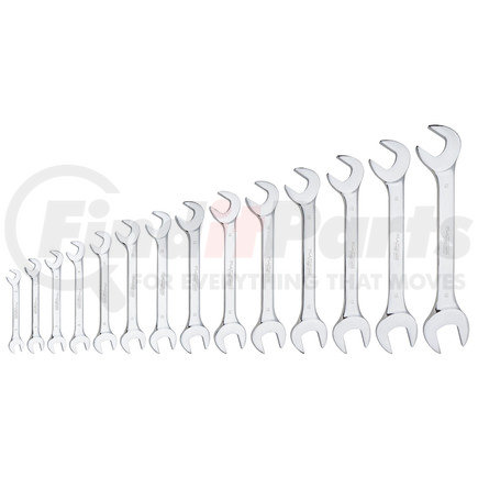 Platinum 99420 14 Pc. Metric Full Polished Angle Wrench Set (15° & 60°)