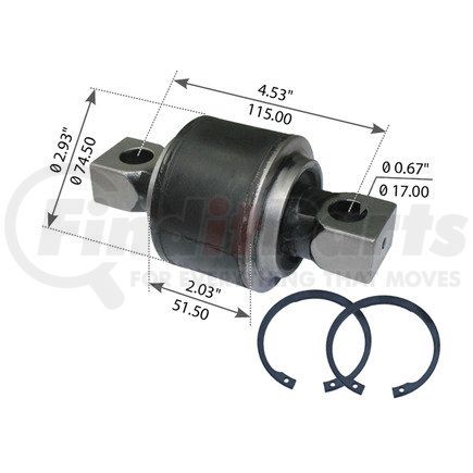 World American WA04-3079 BUSHING ASSY. TORQUE ROD