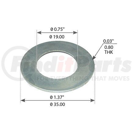 World American WA07-2158 SPACER 1/32"