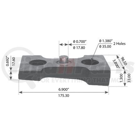 World American WA12-2515 REPLACEMENT TOP PLATE FOR VOLVO® VDH, VM, VN SERIES TRUCKS