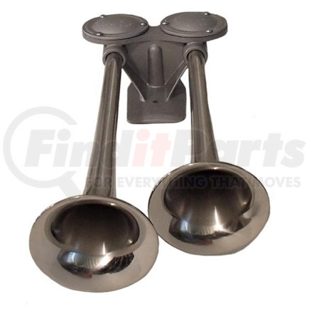 Fiamm Horns & Access 62200 New Fiamm Signaltone Stainless Steel/Chrome Air Horn 128DB @ 30" @ 70PSI