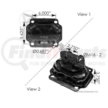 Automann M17497 REAR ENGINE MOUNT KENWORTH