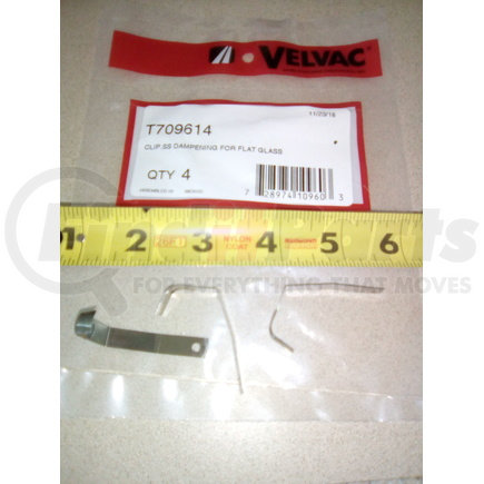 Velvac T709614 CLIP, SS DAMPENING FOR FLAT GLASS