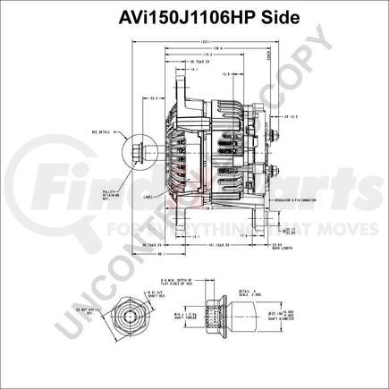 Leece Neville AVI150J1106HP ALTERNATOR 24V 180A