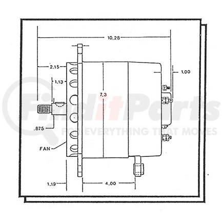 Electrodyne GE100-24LC 7.3" ALT 24V 100A