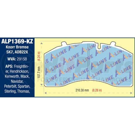 Ascent ALP1369-KZ3 AIR DISC PAD 23K