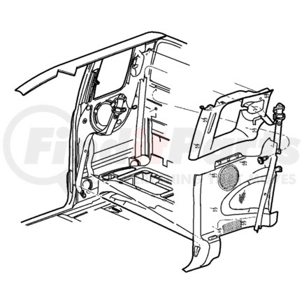 Chrysler 5GH47XDVAA PANEL. Left. Quarter Trim. Diagram 5