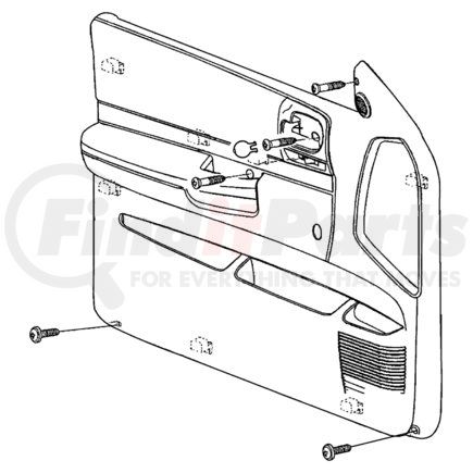 Chrysler 5GV31WL5AB PANEL. Left. Front Door Trim. Diagram 1