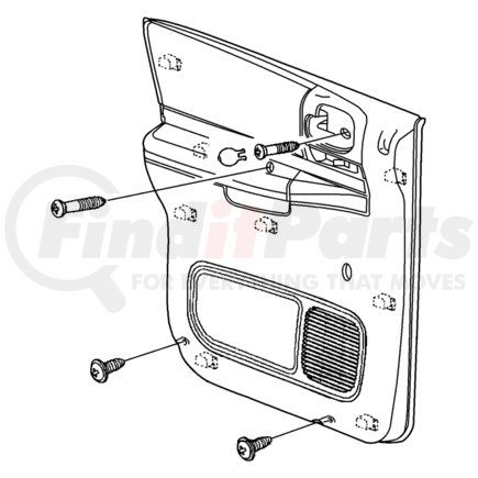 Chrysler 5GV39WL5AB PANEL. Left. Rear Door Trim. Manual. Diagram 1