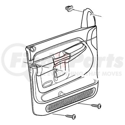 Chrysler 5HW881L5AE PANEL. Right. Front Door Trim. Diagram 2