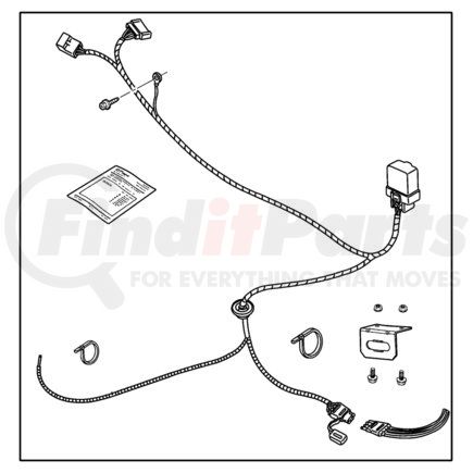 Chrysler 82206024AB WIRING PACKAGE. Trailer Tow. Diagram 1