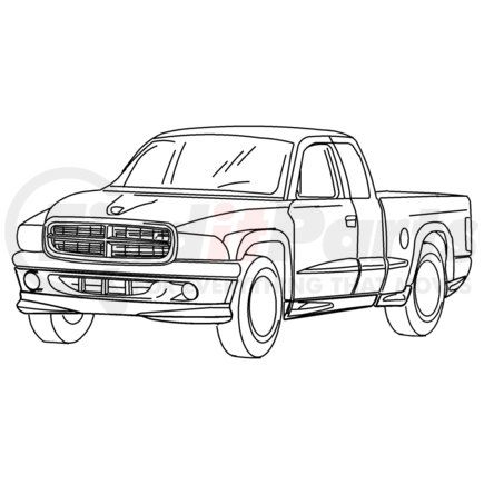 Chrysler 5JK95ZDRAB CLADDING. Left. Quarter Panel. Diagram 4