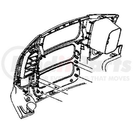 Chrysler 5KJ461VEAA BEZEL. Instrument Panel. Center. Diagram 25