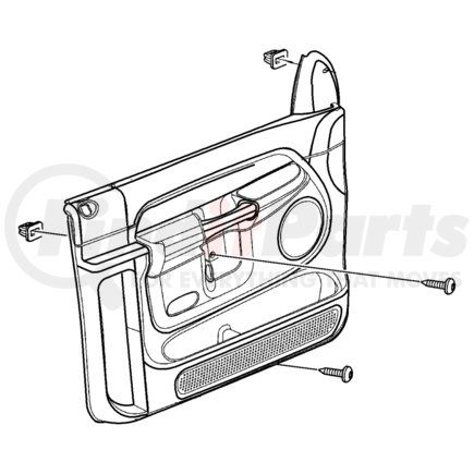 Chrysler 5KK111VEAA PANEL. Left. Front Door Trim. Diagram 1