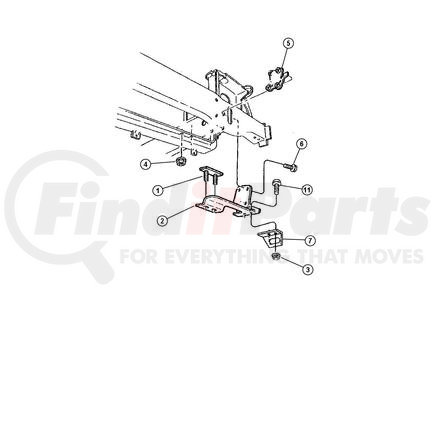 Chrysler 52005584 BRACKET. Rear. Tow Hook. Diagram 14