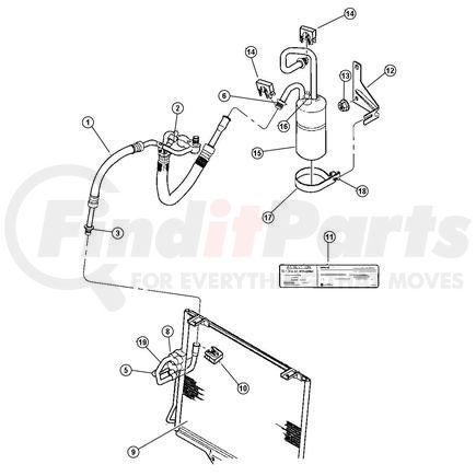 Chrysler 55036732 TUBE. Jumper. A/C Liquid Line. Diagram -9