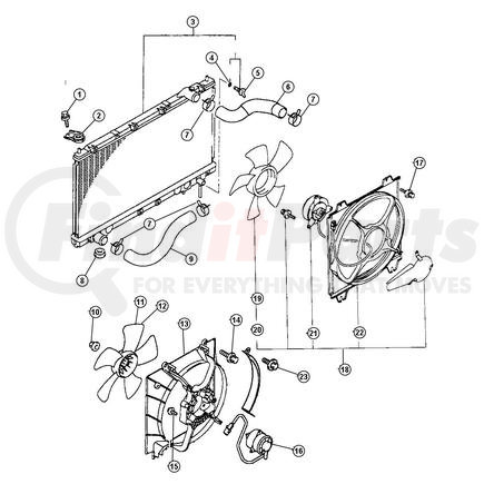 Chrysler MR127912 RADIATOR. Engine Cooling. Diagram 3