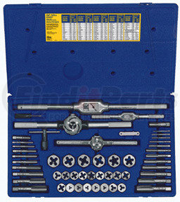 Irwin Hanson 26394 53 Pc. Metric Tap & Die Set