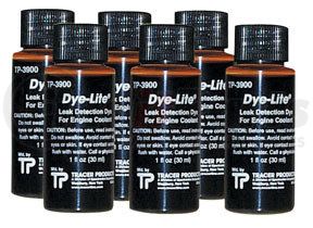 Tracerline TP3900 Dye-Lite® Water-Based Engine Coolant & Auto Body Leak Check Dyes, 6-Pack, 1 oz.