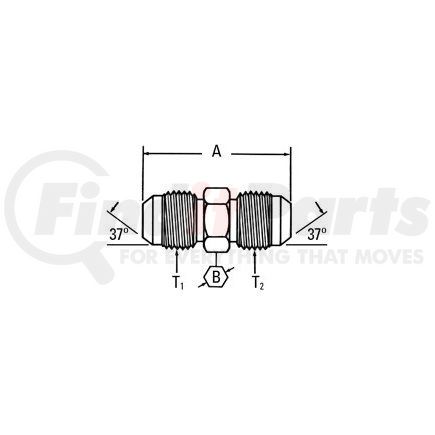 Weatherhead 2027-10-10S Adapter - JIC Male/MALE Nipple