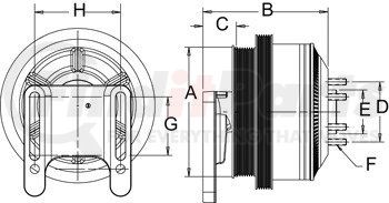 Horton 99A9437 CLUTCH DMADV SE 21 CAT 182.7