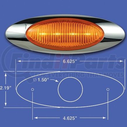 Panelite 00212372 M1 Amber LED Turn Signal With Bezel