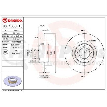 Brembo 08.1630.10