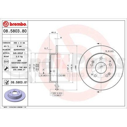 Brembo 08.5803.81