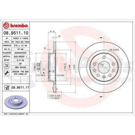 Brembo 08.9511.11