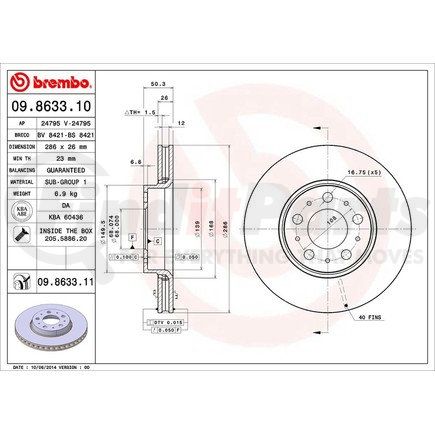 Brembo 09.8633.11