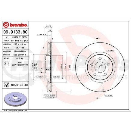 Brembo 09.9133.81