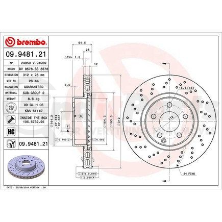 Brembo 09.9481.21