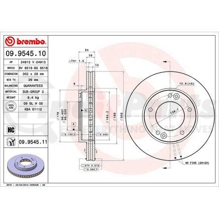 Brembo 09.9545.11