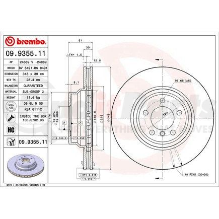 Brembo 09.9355.11