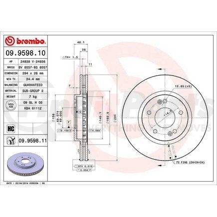 Brembo 09.9598.11
