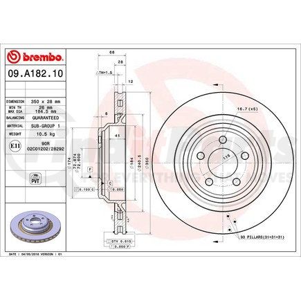 Brembo 09.A182.11