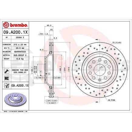 Brembo 09.A200.1X 