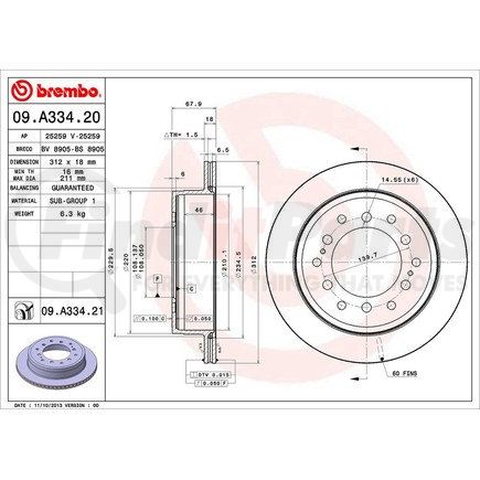 Brembo 09.A334.21