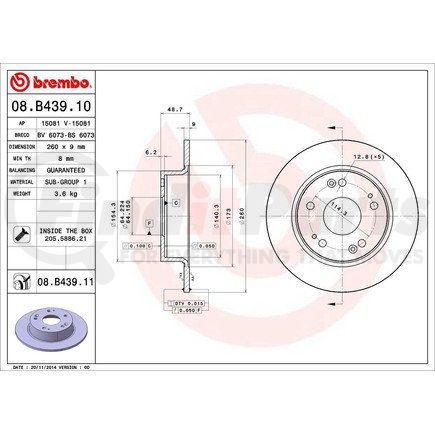 Brembo 08.B439.11