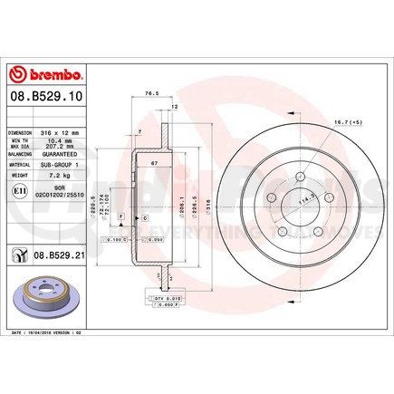 Brembo 08.B529.11 