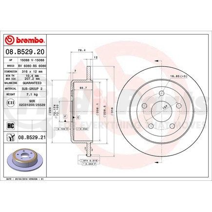 Brembo 08.B529.21