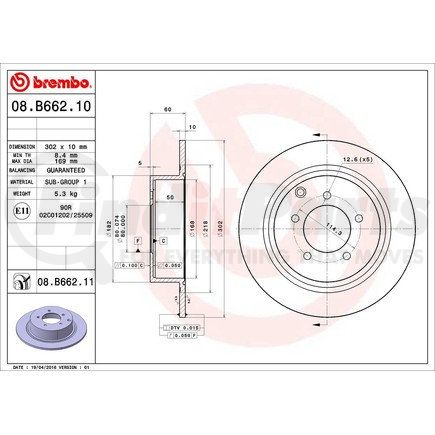 Brembo 08.B662.11