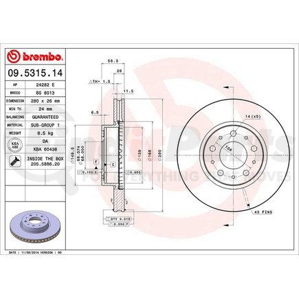 Brembo 09.5315.14
