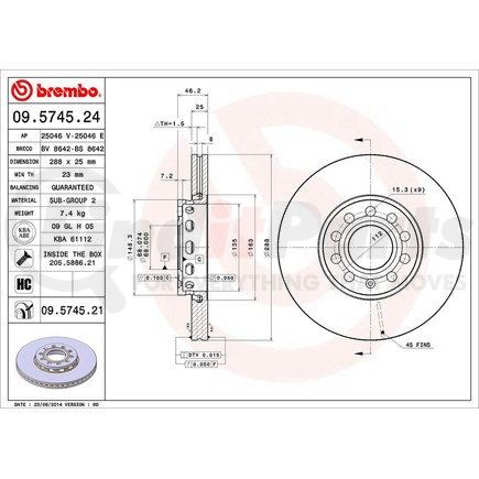 Brembo 09.5745.21