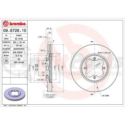 Brembo 09.6726.10