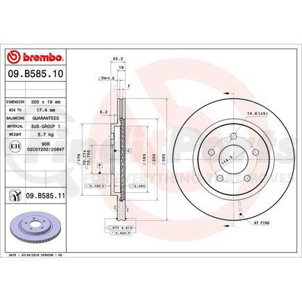 Brembo 09.B585.11