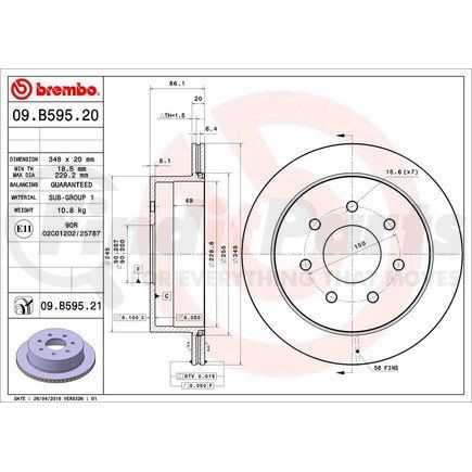 Brembo 09.B595.21