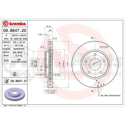 Brembo 09.B647.21