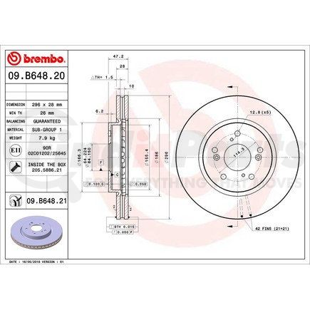 Brembo 09.B648.21