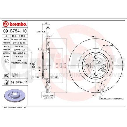 Brembo 09.B754.11